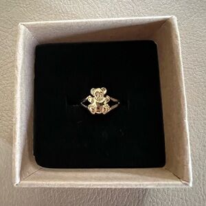 Teddy Bear Pinky Ring 10k Gold ~3.25-3.5